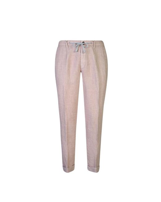 Eleventy Pink Slim-Fit Trousers for men