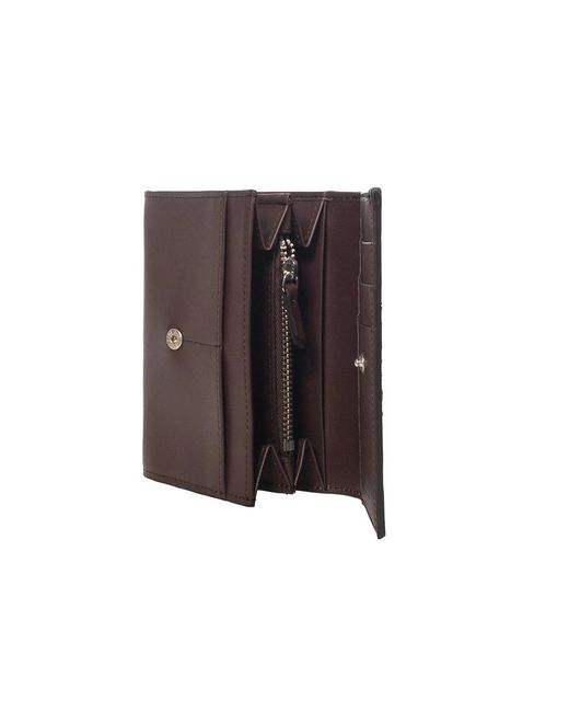 Orciani Accessoires ,Bruin ,Leer Kleine Gehamerde Leren Enveloppe Portemonnee in het Brown