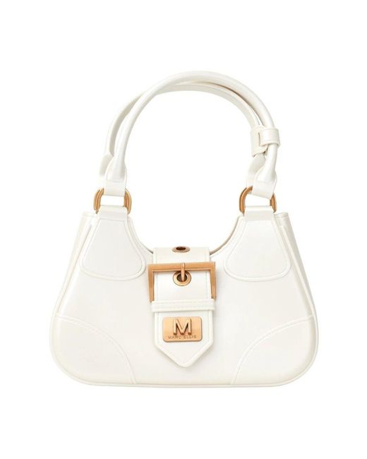 Marc Ellis White Flat circle schultertasche weiß