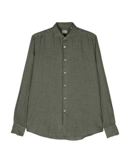 Camicia in lino made in italy di Xacus in Green da Uomo