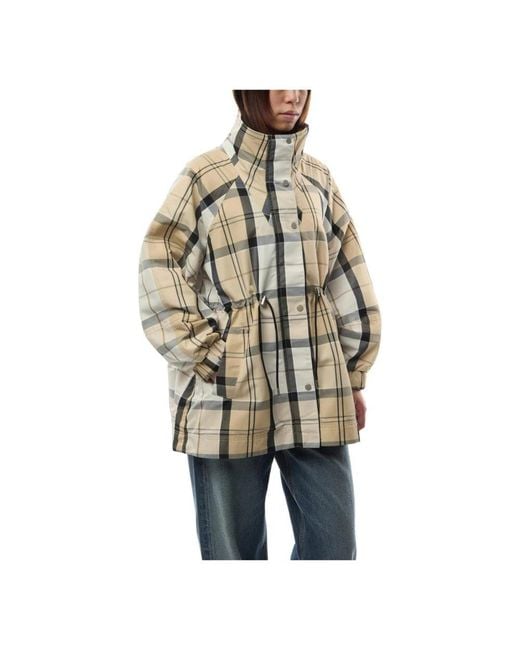 Barbour Metallic Karierte Wasserdichte Jacke