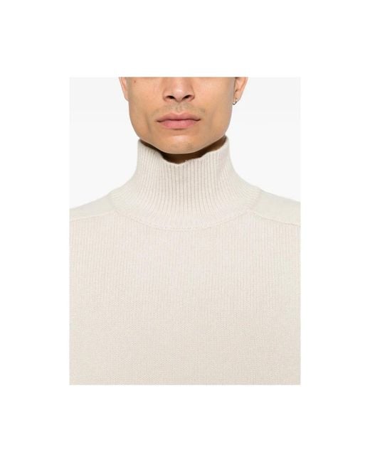 Soft Goat White Turtlenecks for men