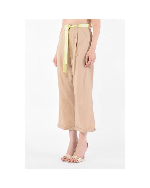 Pinko Natural Cropped Trousers