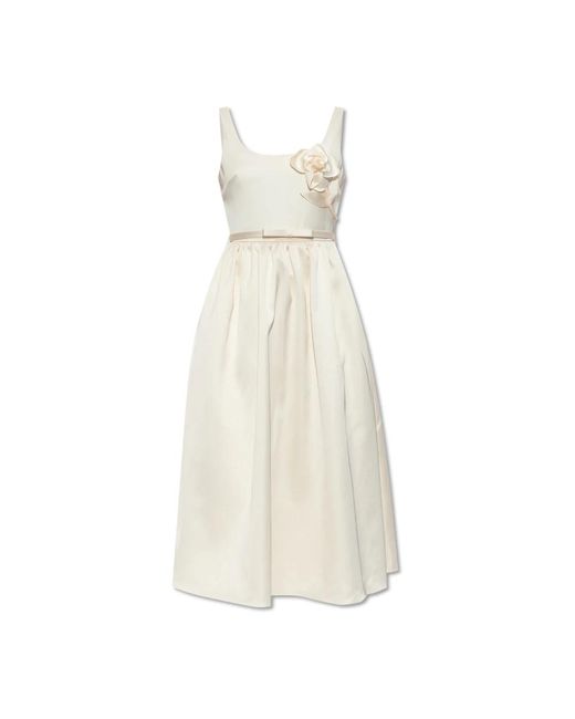 Midi Dresses Self-Portrait de color White