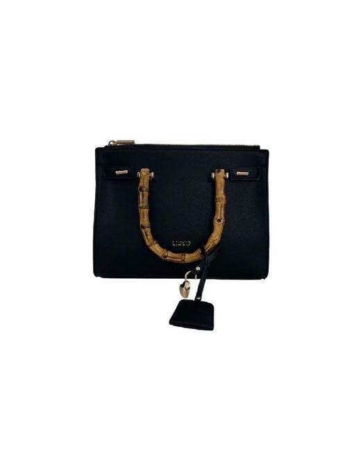 Liu Jo Black Schwarze Satchel-Tasche Mit Reißverschlüssen