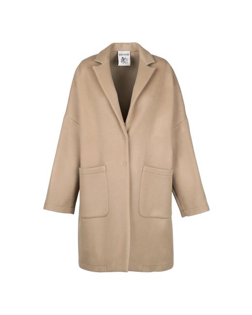 Single-Breasted Coats Semicouture de color Natural