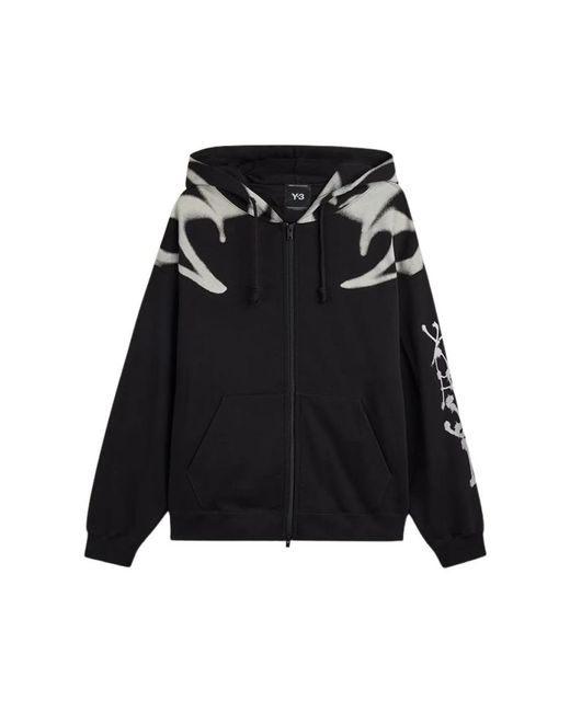 Y-3 Zip-Through Sweatshirt in het Black voor heren