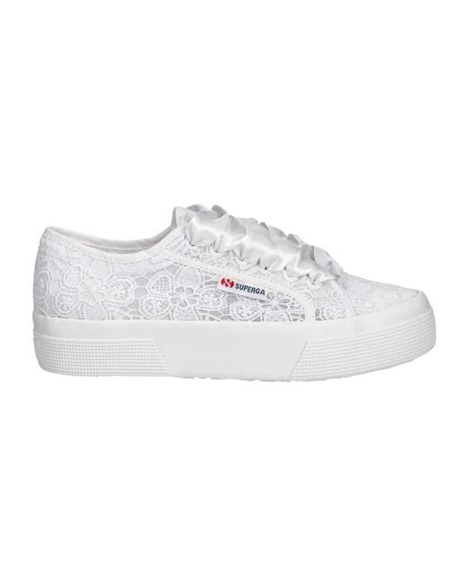 Superga Flower Macrame in het White