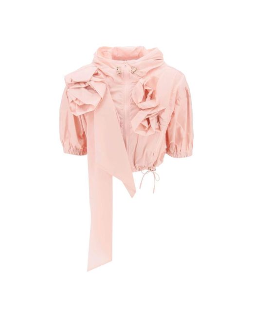 Cropped jacket with rose detailing di Simone Rocha in Pink