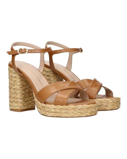 Stuart Weitzman Metallic High Heel Sandals