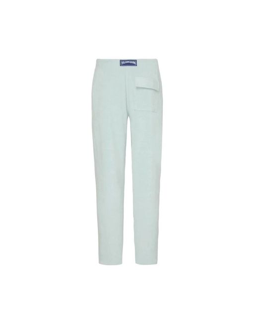 Vilebrequin Broeken ,Blauw ,Wol Effen Herenbroek Van Badstof in het Blue voor heren