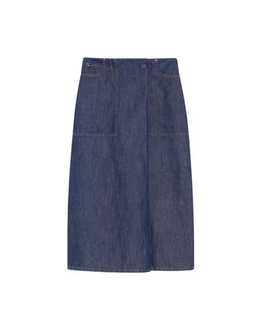 Denim Skirts Max Mara de color Blue