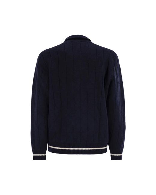 Kiton Blue Zip-Throughs for men