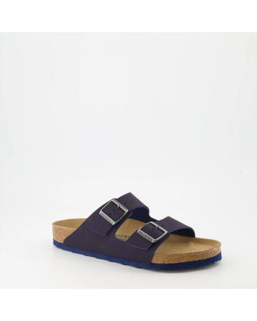 Birkenstock Blue Sliders for men
