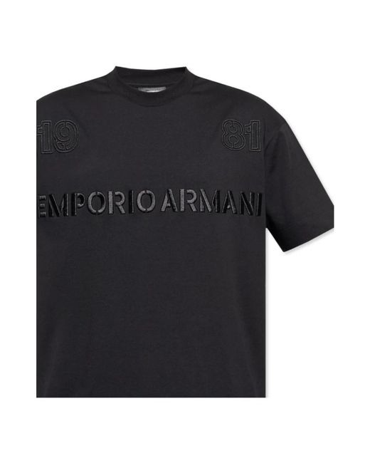 Emporio Armani T-Shirts in het Black voor heren