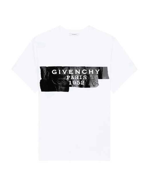 Givenchy Tops ,Wit ,Katoen Witte Katoenen T-Shirt in het Black