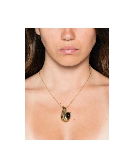 Ferragamo Metallic Abstract-Pendant Necklace
