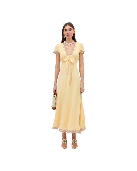 Rixo Yellow Maxi Dresses