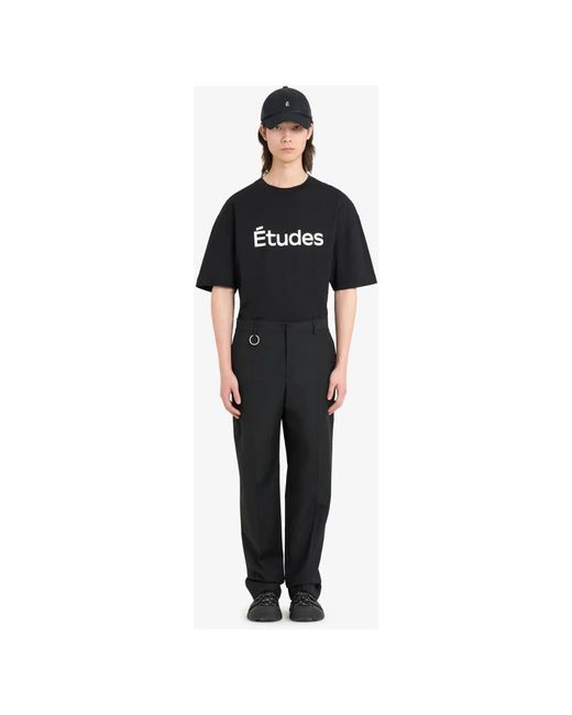 Etudes Studio Black Straight Trousers for men