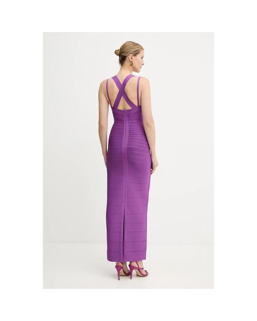Hervé Léger Sutton Maxi Jurk in het Purple