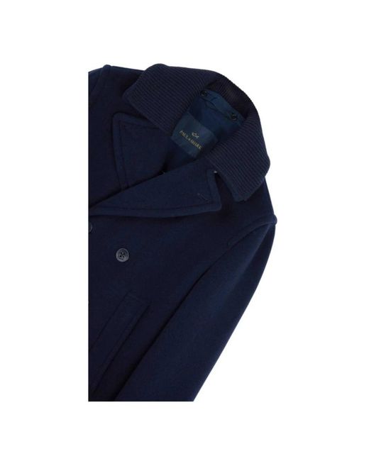 Paul & Shark Blue Double-Breasted Coats for men
