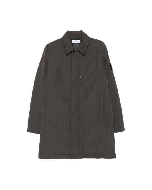 Stone Island Single-Breasted Coats in het Gray voor heren