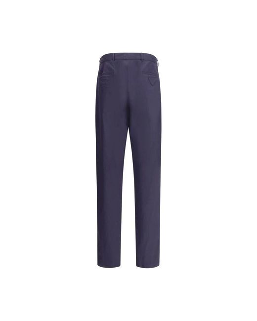 Prada Baumwollhose mit frontreiverschluss in Blue für Herren