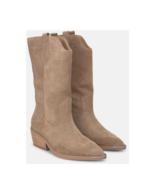 Alma En Pena. Brown Cowboy & Biker Boots