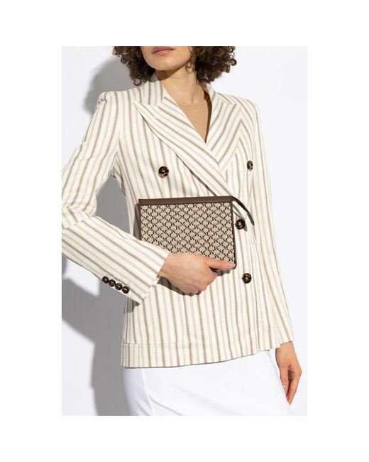 Max Mara Metallic Clutches