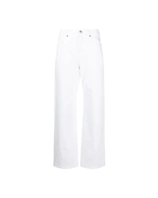 P.A.R.O.S.H. White Straight Jeans