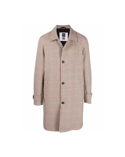 HUGO Jassen ,Veelkleurig ,Polyester Dejam Houndstooth Coat Knoopsluiting Logo in het Brown voor heren