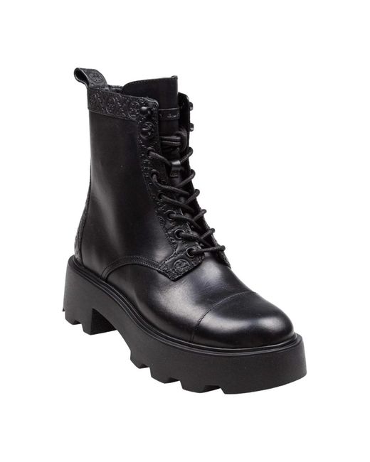 Tory Burch Black Lace-Up Boots