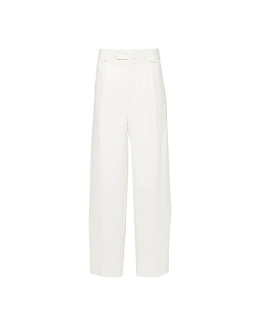 Giorgio Armani White Wide Trousers for men