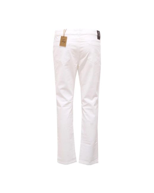 Fay White Bootcut Jeans