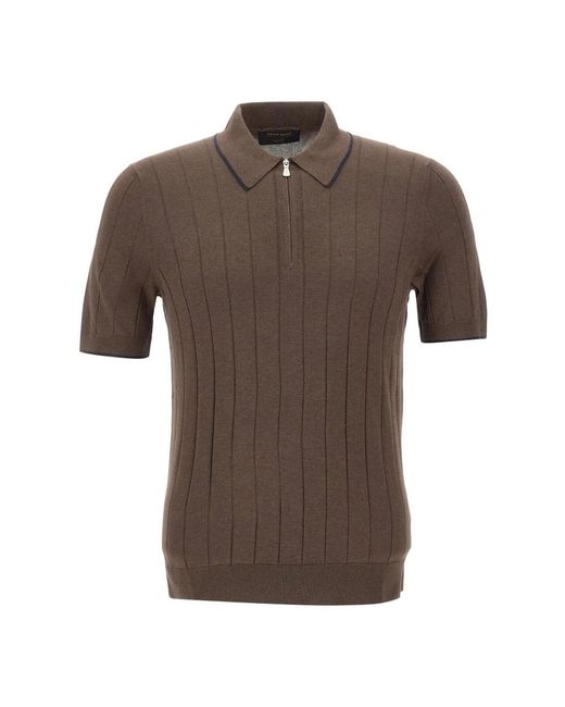 Gran Sasso Brown Polo Shirts for men