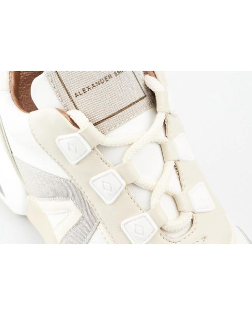 Alexander Smith White Moderne weiß gold marmor sneaker
