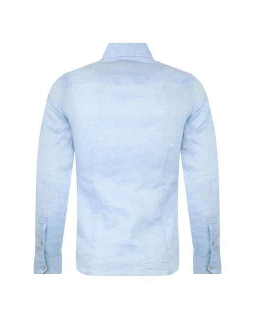 Moorer Blue Casual Shirts for men