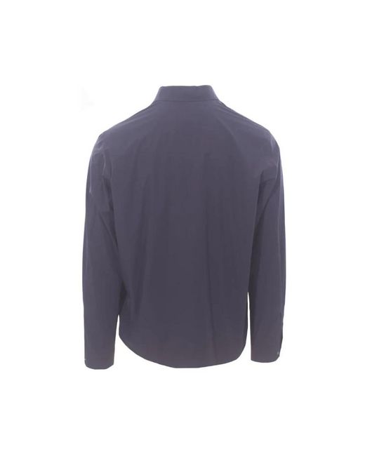 Herno Jassen ,Blauw ,Overhemd Met Knopen En Zak Met Rits in het Blue voor heren