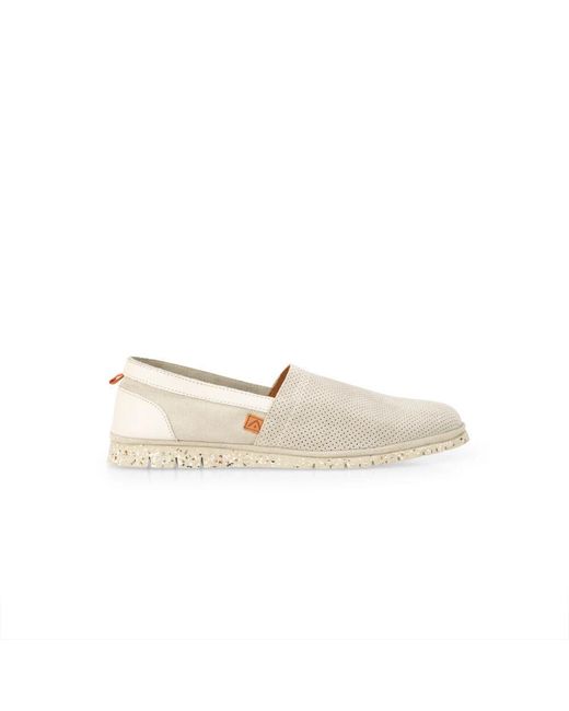 Ambitious Amber Perforierter Wildleder Slip-On in Natural für Herren