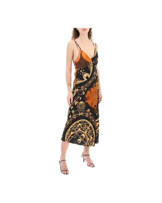 MARINE SERRE Brown Midi Dresses