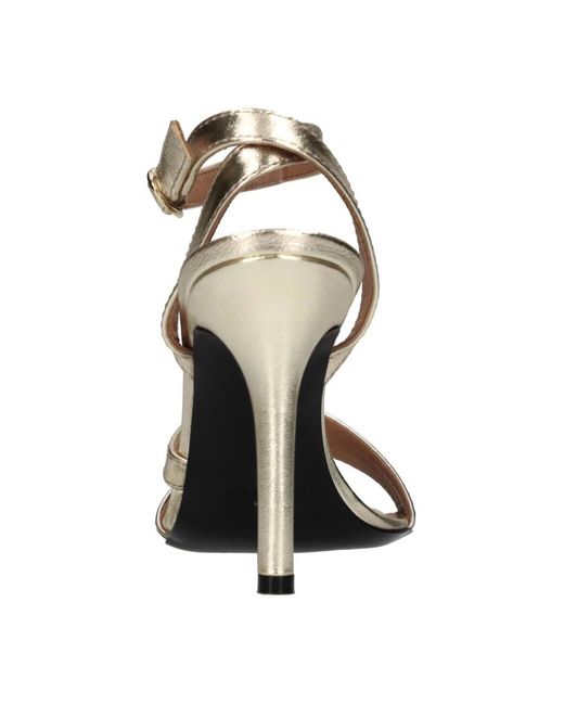 Via Roma 15 Natural High Heel Sandals