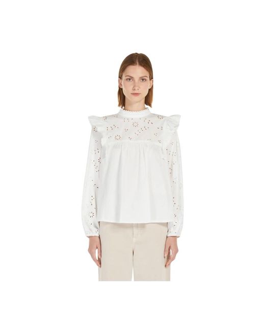 Max Mara White Blouses
