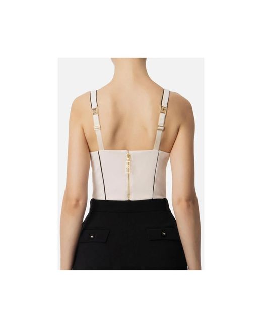 Elisabetta Franchi Black Sleeveless Tops