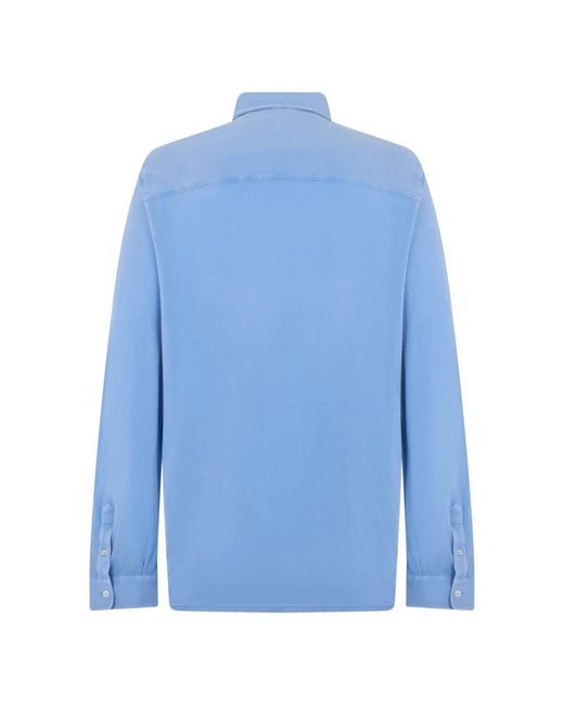 Fedeli Blue Casual Shirts for men