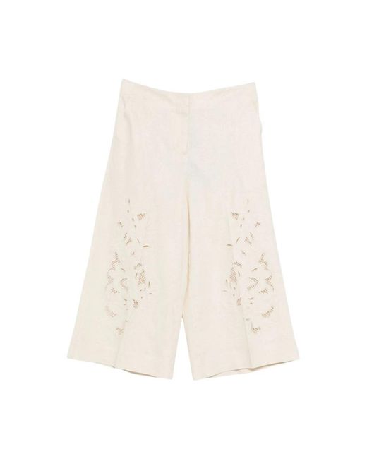 Twinset Natural Cropped Trousers