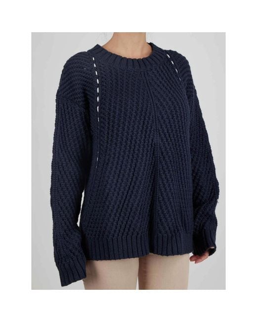 Kiton Blue Round-Neck Knitwear