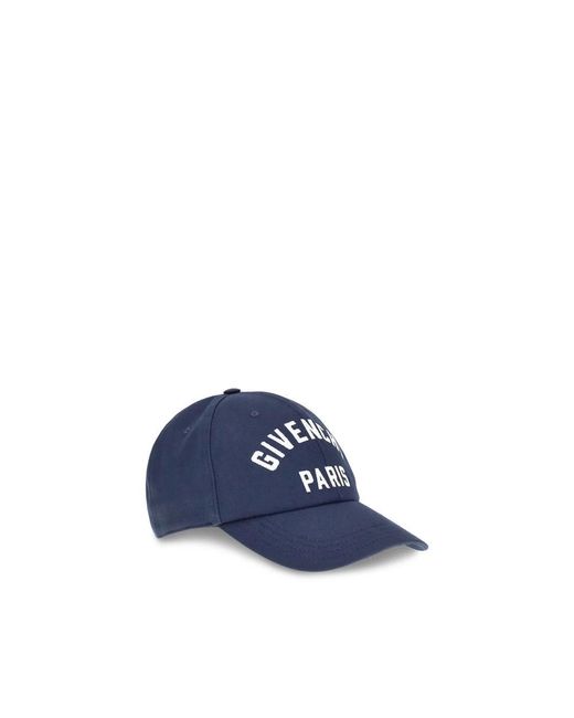 Givenchy Accessoires ,Blauw ,Katoen Logo Baseballpet Met Gebogen Klep in het Blue voor heren