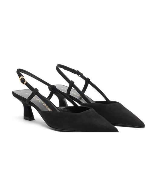 Stuart Weitzman Black Vinnie 50 Slingback