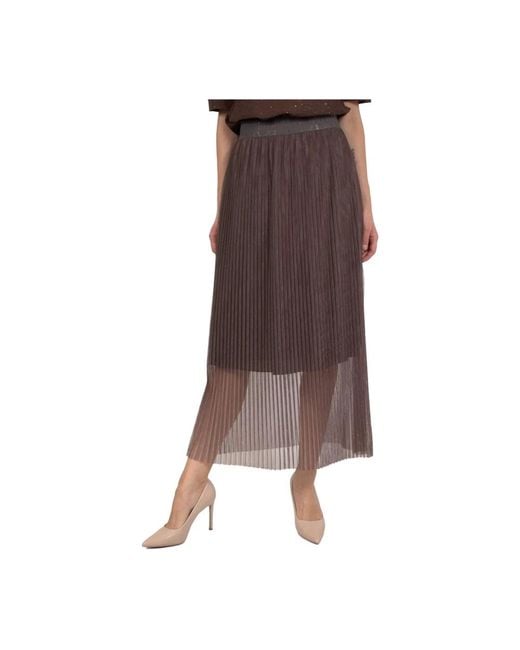 Peserico Brown Midi Skirts