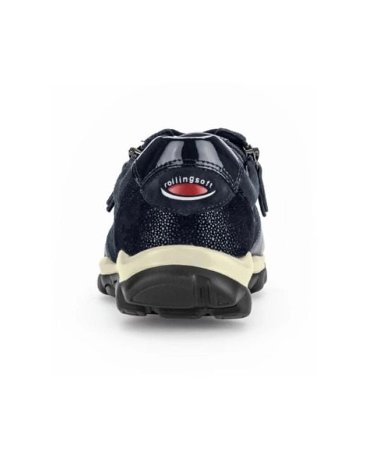 Gabor Blue Rollingsoft Low Sneaker